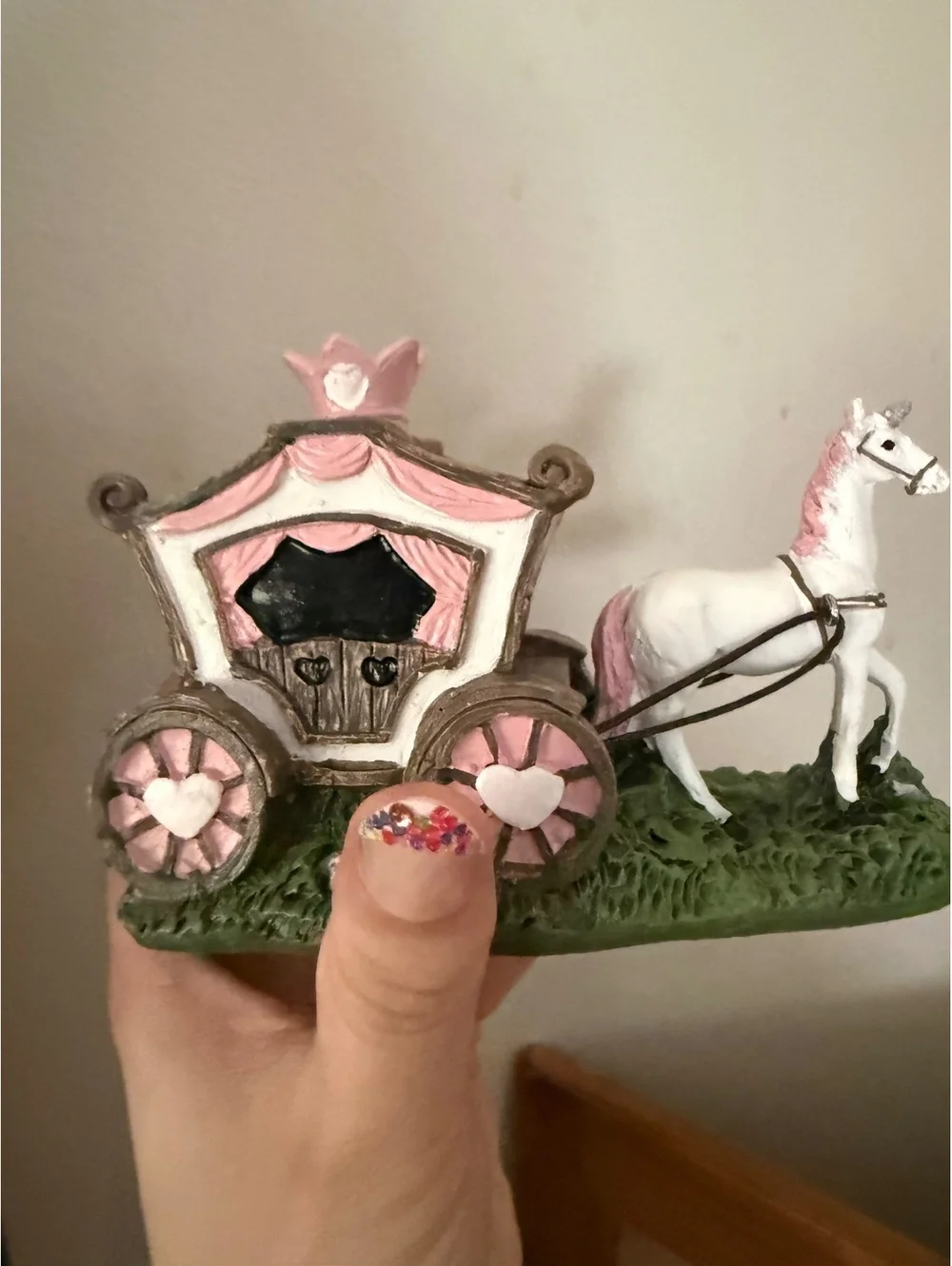 Horse princess carriage collectible unicorn horse whimsy